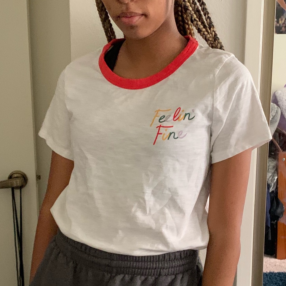 “Feelin’ Fine” White Tee